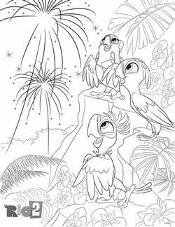 coloriage rio 2 le feu d artifice